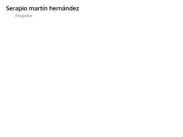 SERAPIO MARTIN ABOGADOS SERAPIO MARTIN ABOGADOS