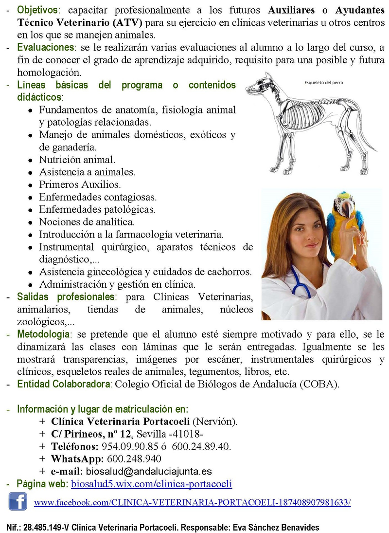 Formaci&oacute;n Veterinaria Portacoeli Sevilla