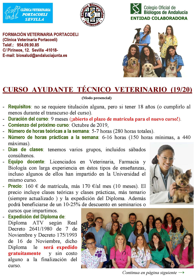 Formaci&oacute;n Veterinaria Portacoeli ACADEMIAS DE VETERINARIA