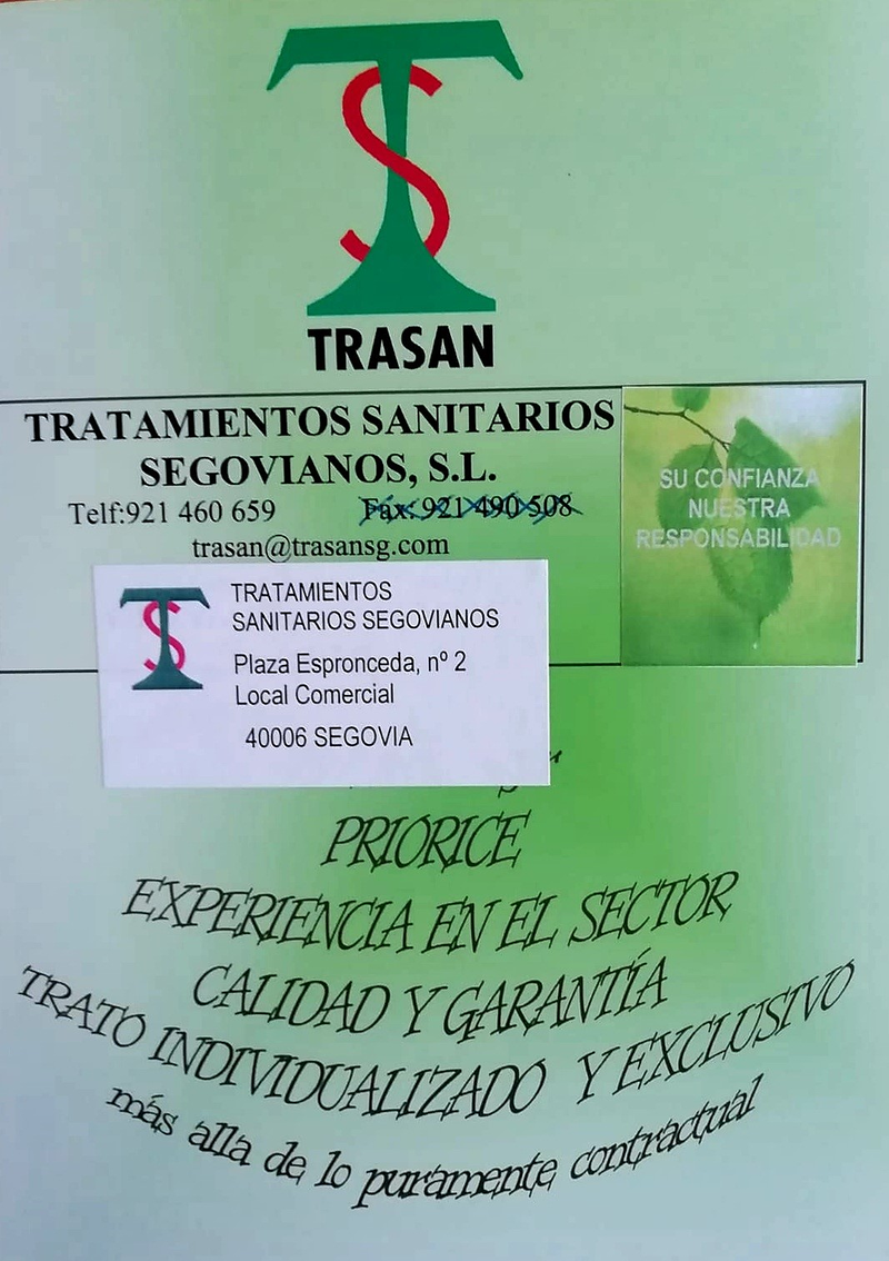 TRASAN : Tratamientos Sanitarios Segovianos 8