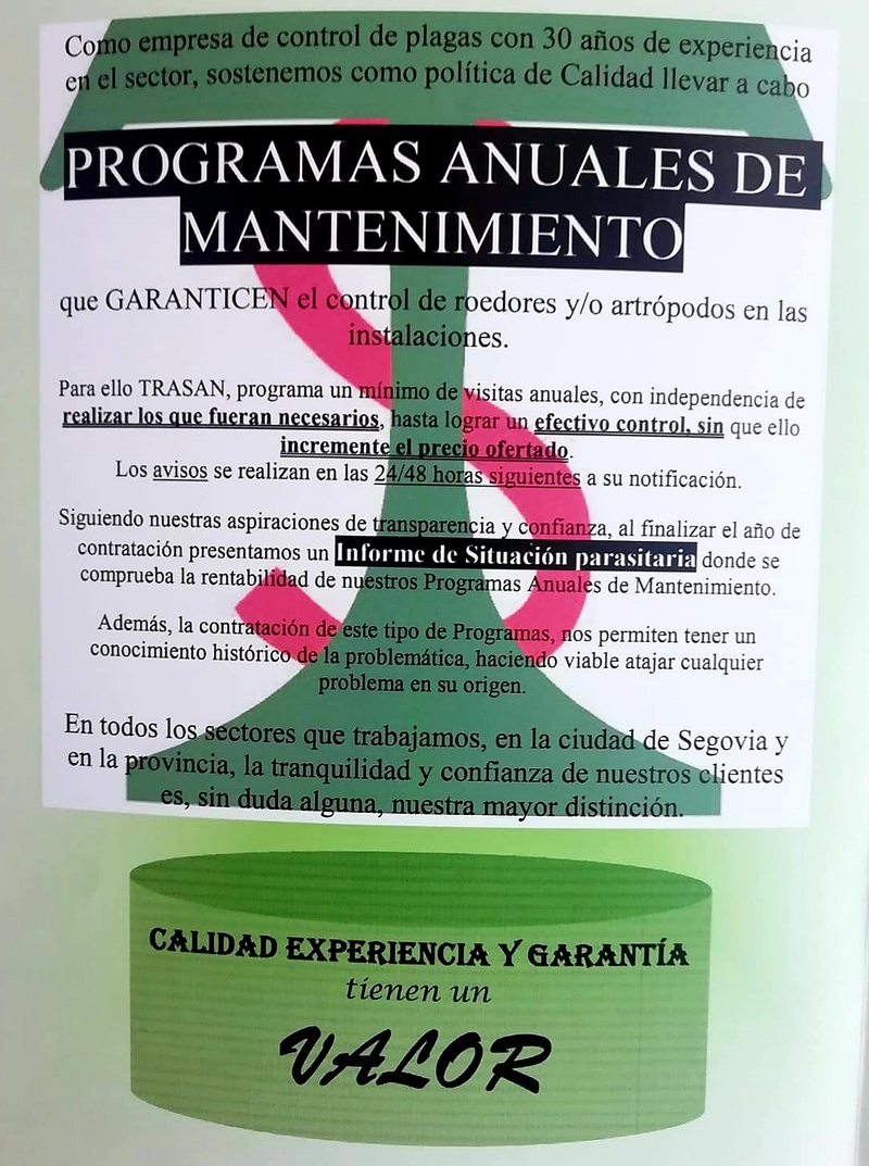 TRASAN : Tratamientos Sanitarios Segovianos 15