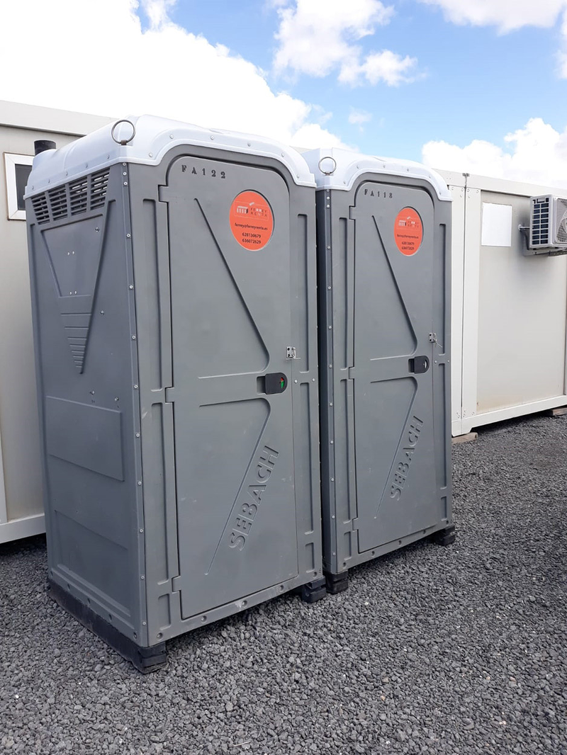 Alquiler de Casetas de Obra y Aseos Portátiles MAQUINARIA: ALQUILER