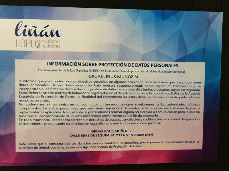 Gruas Jes&uacute;s Mu&ntilde;oz SL 9