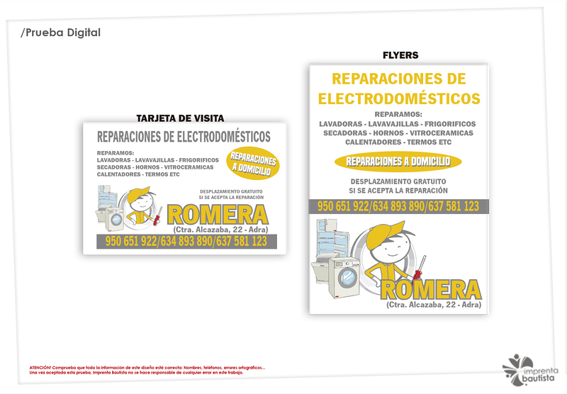 Reparaciones Romera ELECTRODOMESTICOS: REPARACION