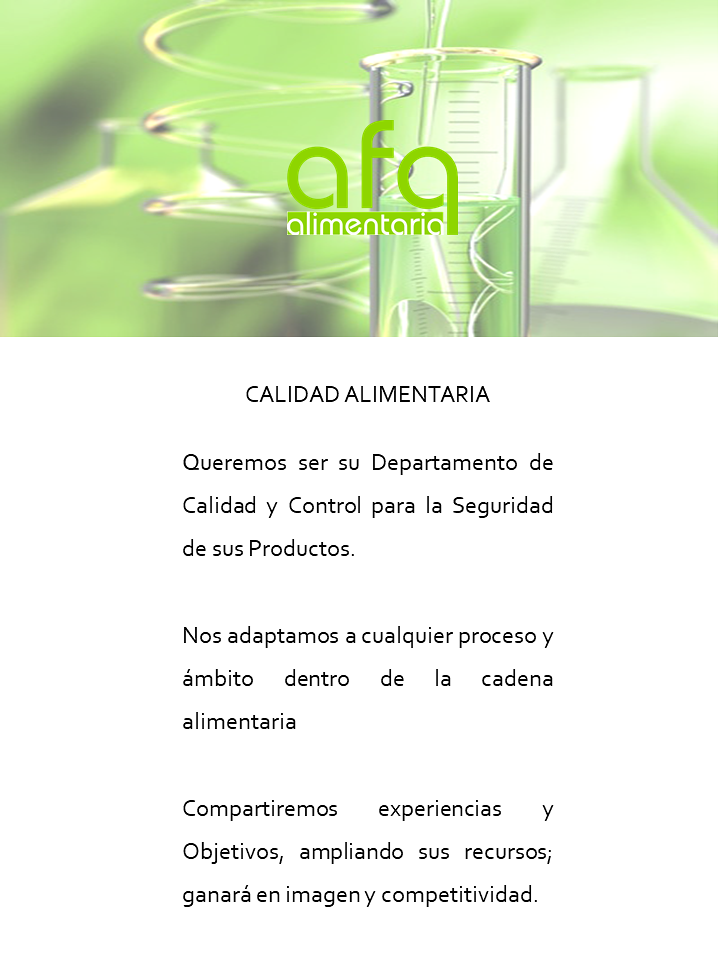 Afq Alimentaria HIGIENE Y SANIDAD ALIMENTARIA: SERVICIOS