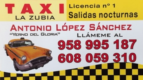 Taxi La Zubia Antonio TAXIS: SERVICIOS Y PARADAS
