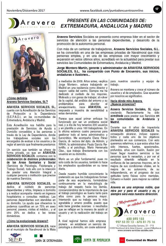 Aravera Servicios Sociales S.L.U. 16