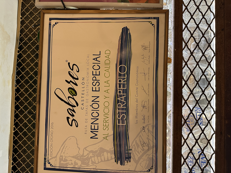 Bar de Pintxos en Castell&oacute; Estraperlo Castelló de la Plana