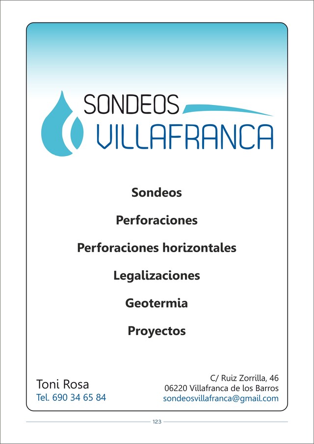Pozos y Sondeos Villafranca