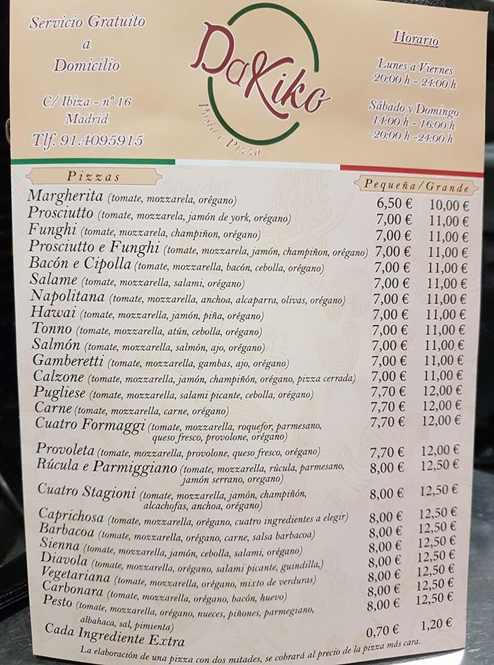 Da Kiko &ndash; Pasta e Pizza Madrid