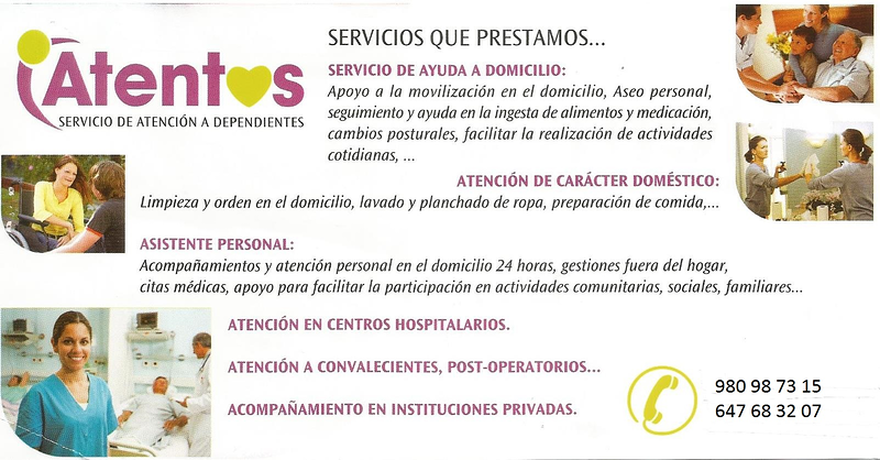 Atentos ASISTENCIA A DOMICILIO: SERVICIOS PRIVADOS