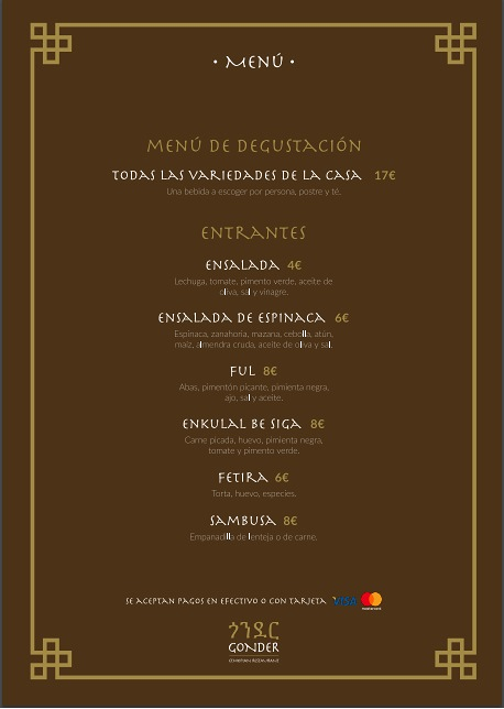 Restaurante Gonder RESTAURANTES