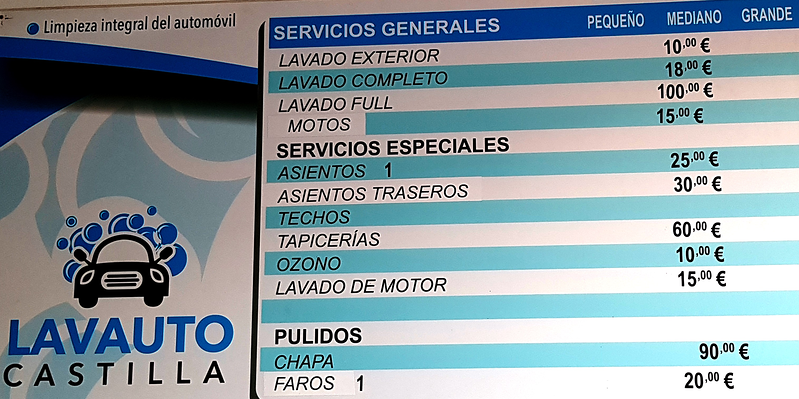 Lavauto Castilla LAVADO Y ENGRASE DE VEHICULOS