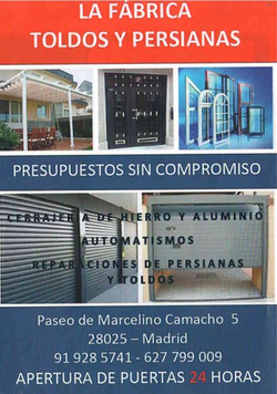 Fábrica de toldos y persianas TOLDOS: ALQUILER Fábrica de toldos y persianas TOLDOS: ALQUILER