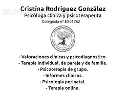 Cristina Rodríguez, Psicóloga Clínica PSICOLOGOS ESPECIALISTAS PSICOLOGIA CLINICA Cristina Rodríguez, Psicóloga Clínica PSICOLOGOS ESPECIALISTAS PSICOLOGIA CLINICA