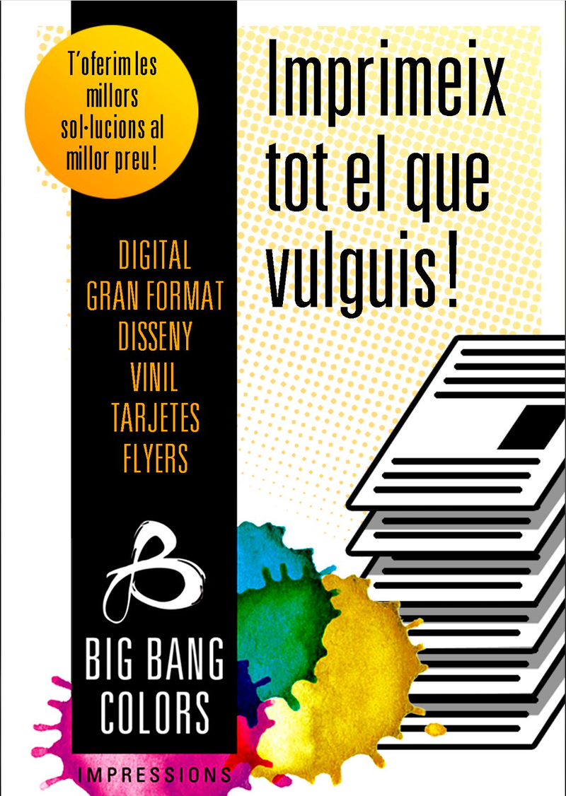 Copister&iacute;a Sant Andreu - Cartuchos Sant Andreu - Big Bang Colors 5