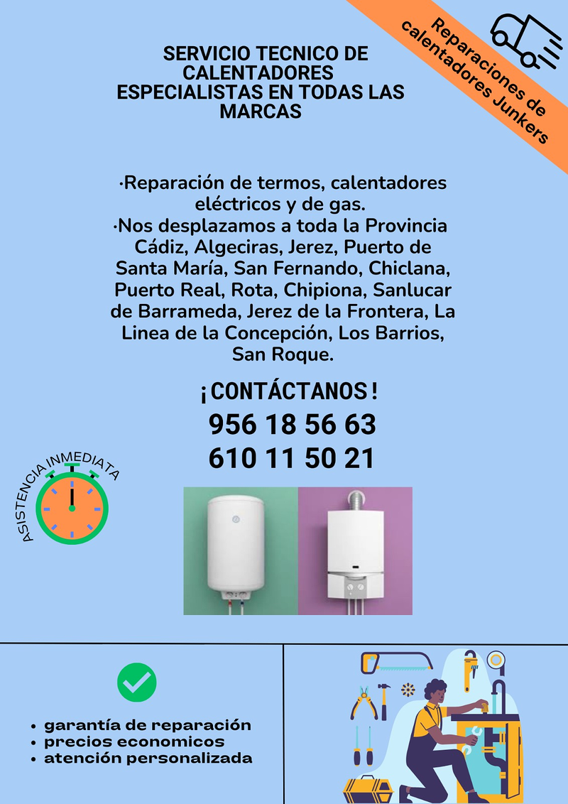Técnicos Junkers CALENTADORES: INSTALACION Y REPARACION