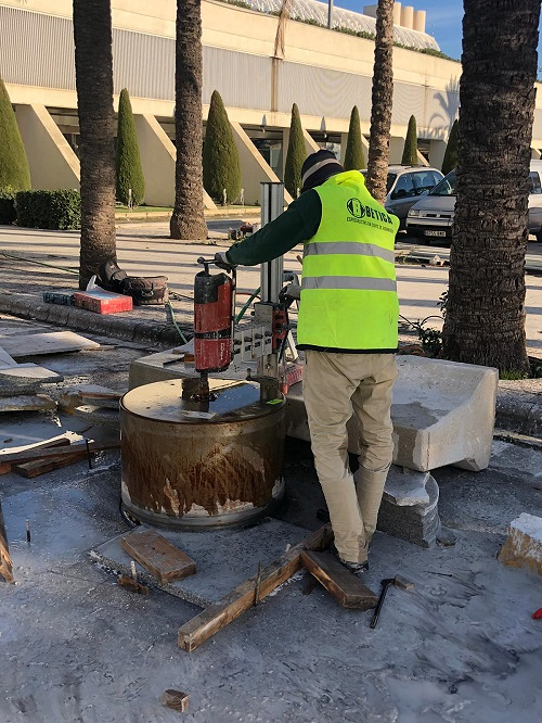 B&eacute;tica corte de hormigon Palma