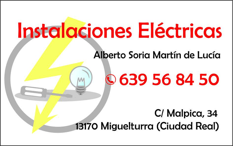Instalaciones Eléctricas Alberto Soria Martín De Lucía Miguelturra