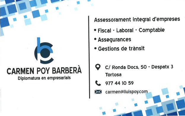 Carmen Poy Barber&aacute; GESTORIAS ADMINISTRATIVAS