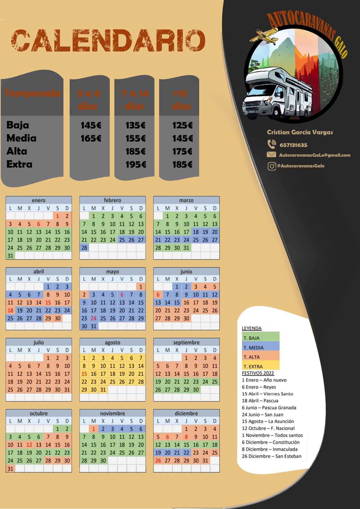 Autocaravanas Galo 8