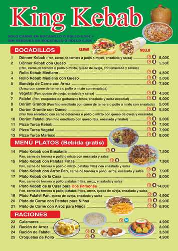 King Turco doner kebab RESTAURANTES
