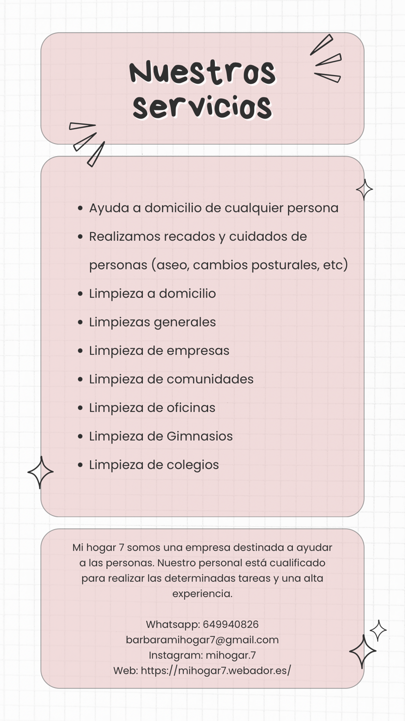 Mihogar7 Empresa de Limpieza y Servicio Ayuda a Domicilio 7