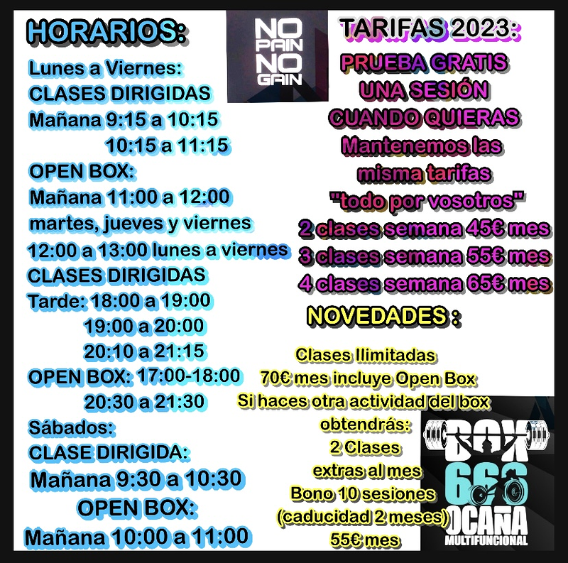 Box 666 Ocaña Multifuncional GIMNASIOS