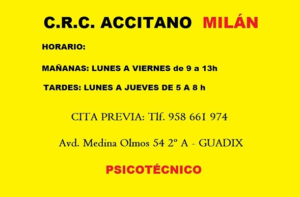 Psicot&eacute;cnico Mil&aacute;n - Guadix CENTROS MEDICOS