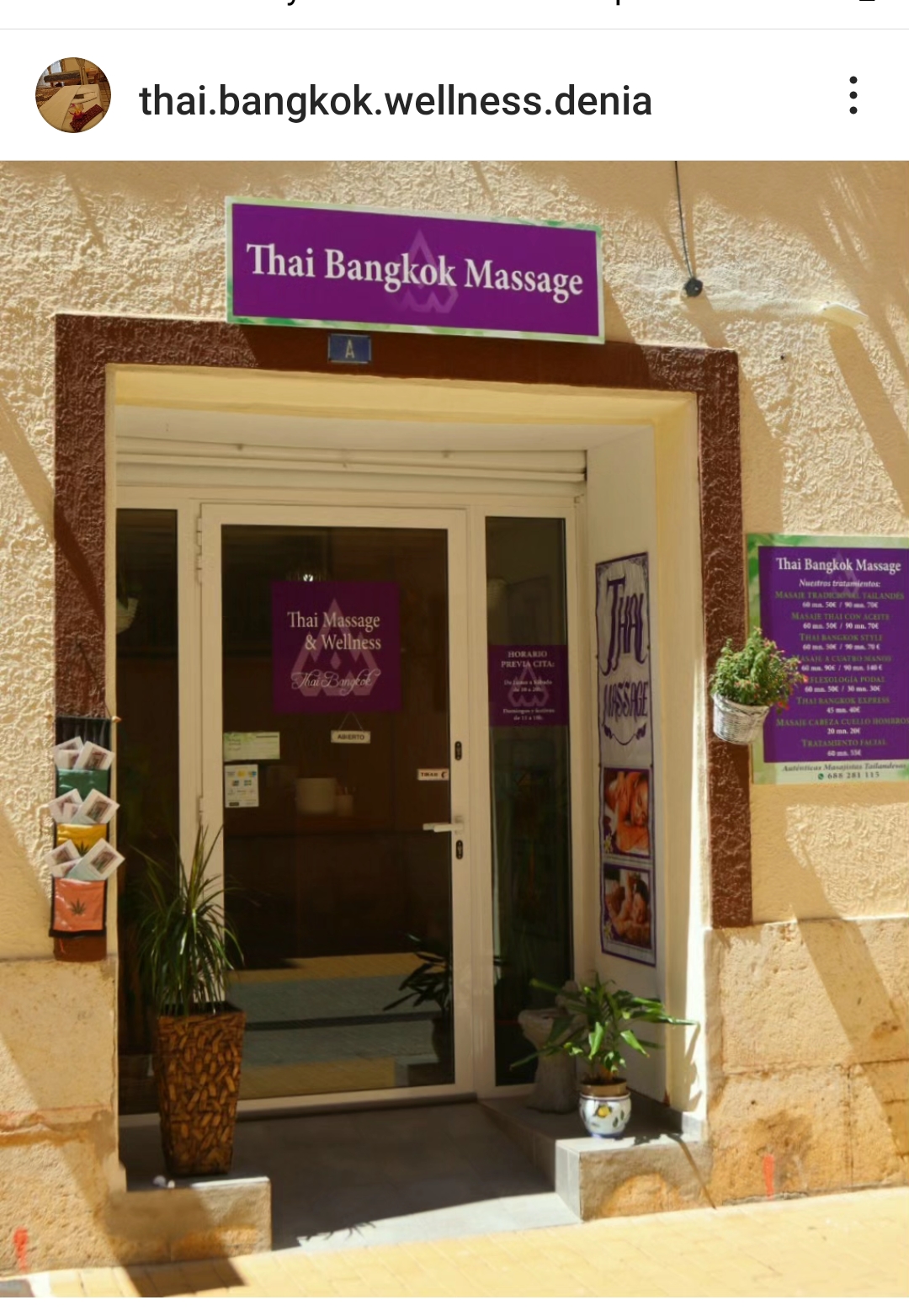 Thai Bangkok, Masaje Tailandés