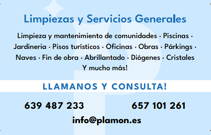 Plamon Limpiezas y Servicios Generales LIMPIEZA: EMPRESAS