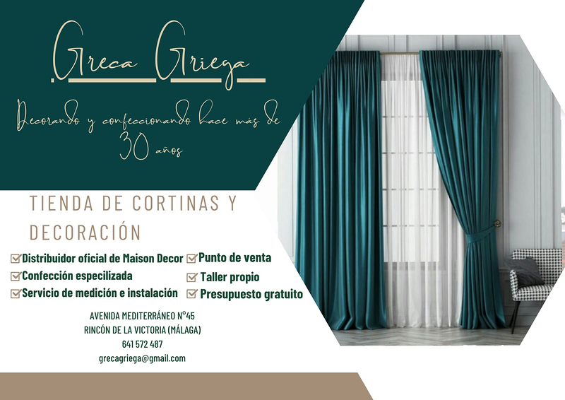 Greca Griega CORTINAS: CONFECCION E INSTALACION