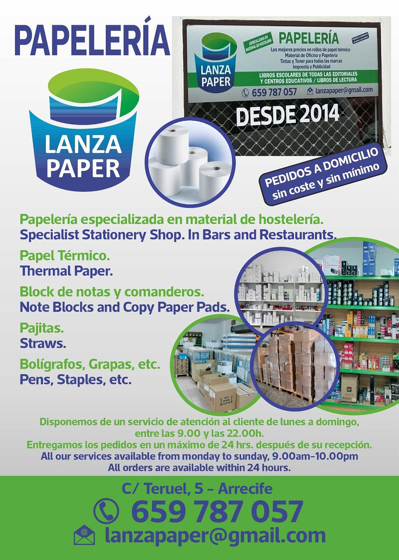 Lanzapaper PAPELERIA: ESTABLECIMIENTOS