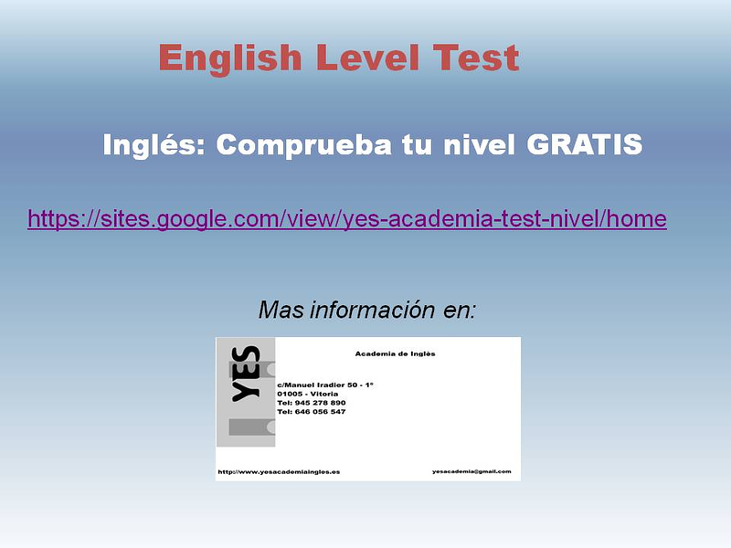 Yes - Academia De Ingl&eacute;s 2