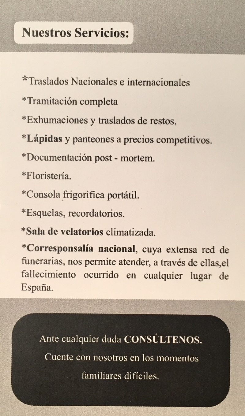 FUNERARIA J. SERRANO FUNERARIAS